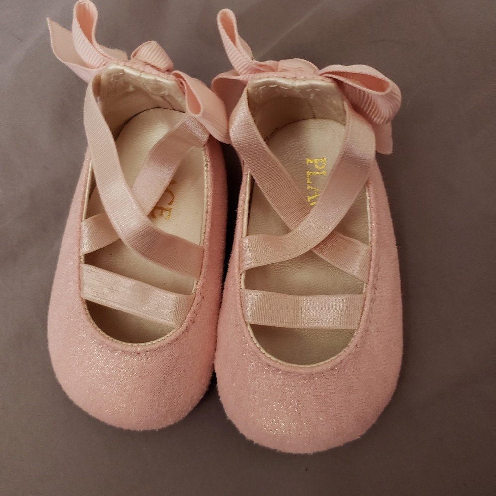 Size 1 Children's Place pink ballet slippers